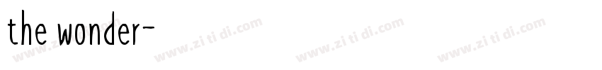 the wonder字体转换